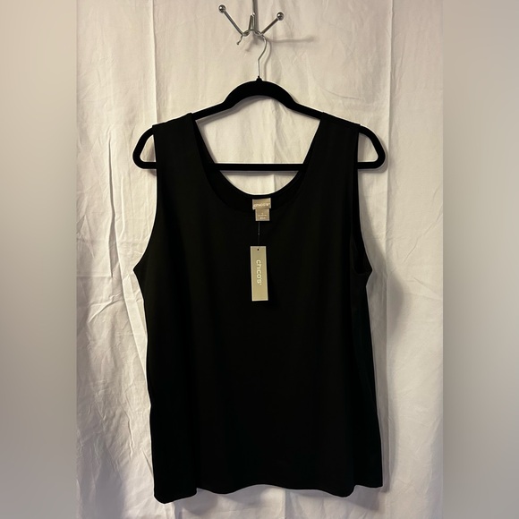 NWT Chico’s Size 4 black tank camisole. - Picture 1 of 3